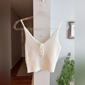 ILLA ILLA Ivory Knit Cropped Tank Top
